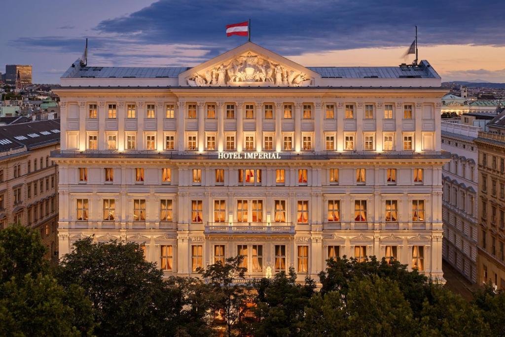 Historic hotel facade in Vienna